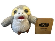 Disney Star Wars Plush Toddler Porg Shoulder Pal Magnetic Talking Grey White New