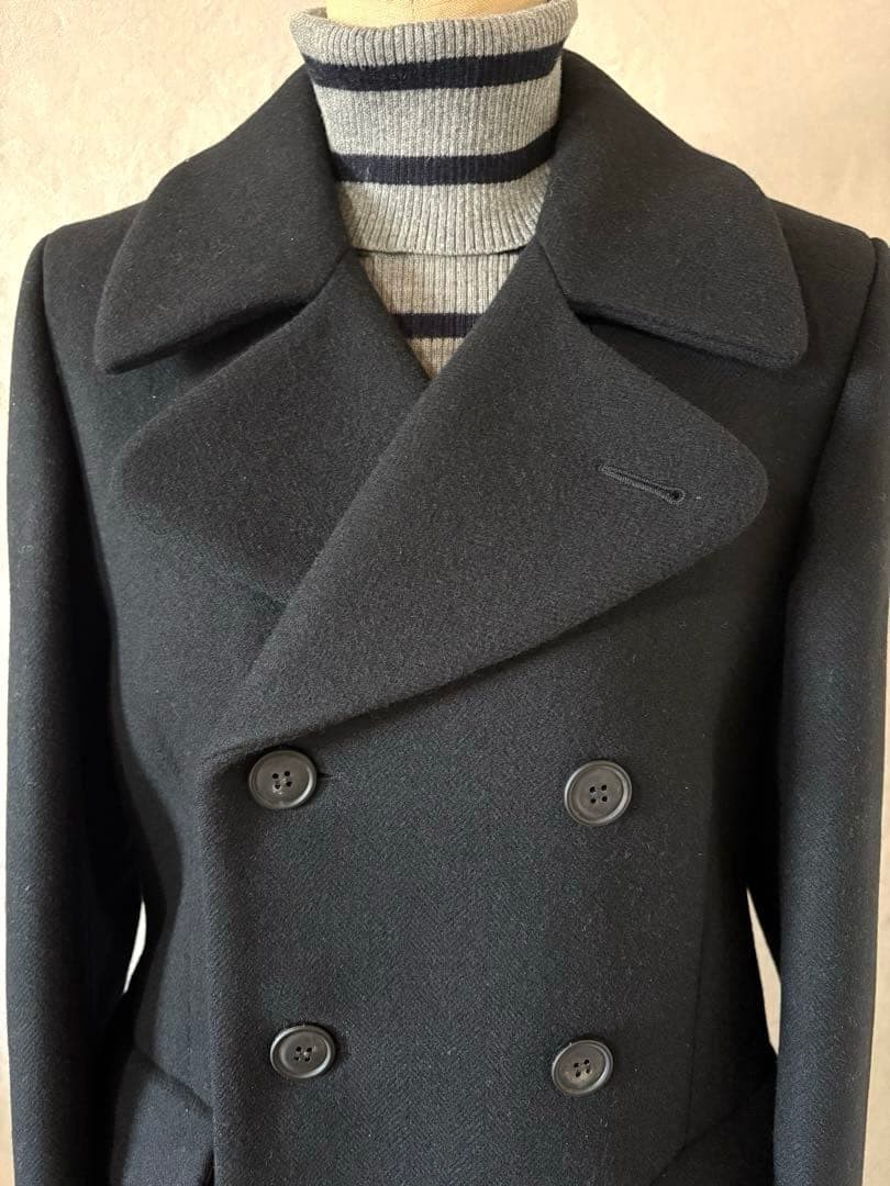 A.P.C. French Wool Peacoat M Black Made in France Unused Jacket