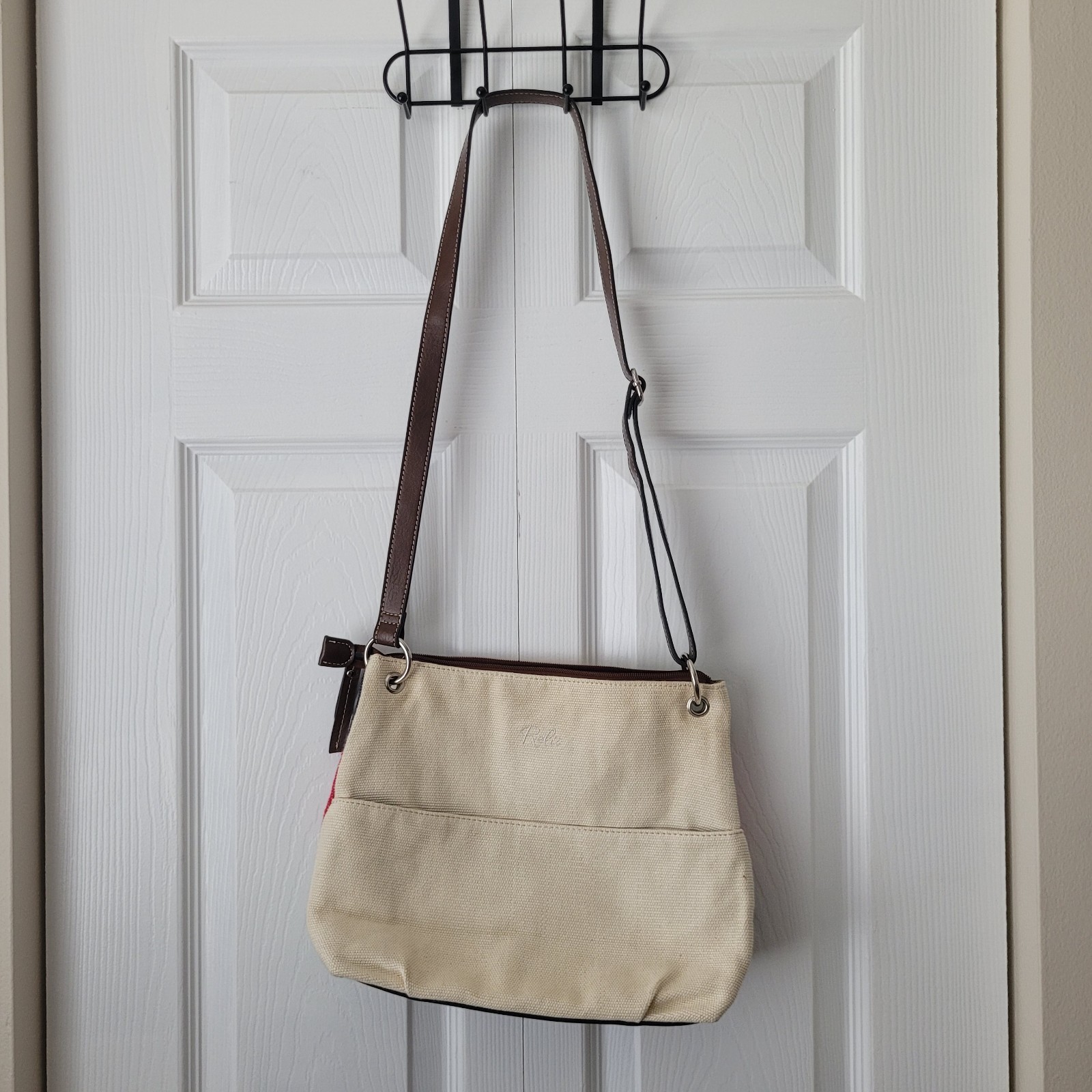 Relic Patchwork Canvas Shoulder Bag Adjustable St… - image 3