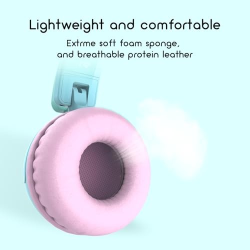 V1 Kids Headphones, Wired Stereo Foldable Tangle-Free 3.5mm Adjustable On-Ear - Picture 2 of 7