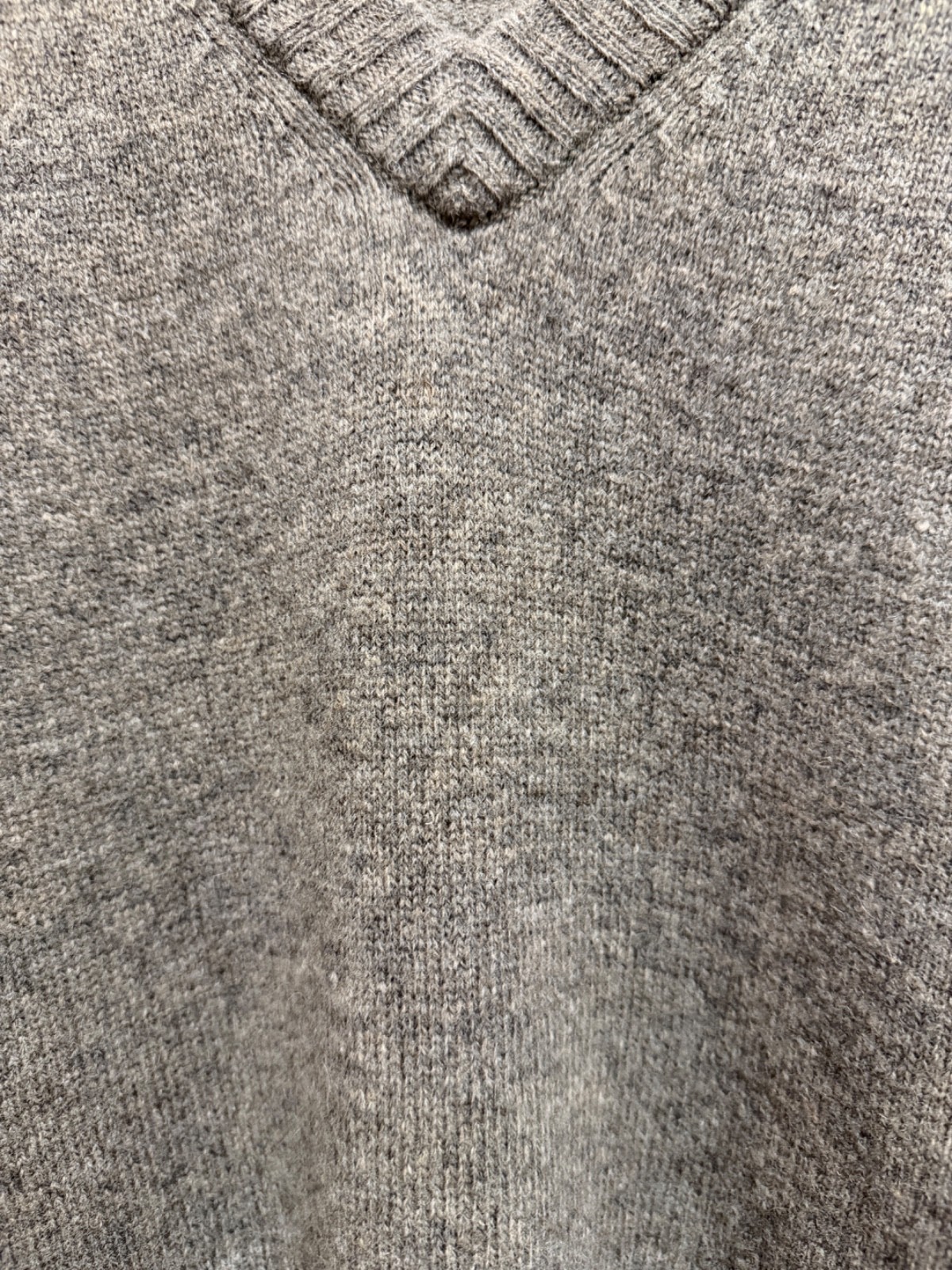 Superdry Lambswool Sweater XS V Neck Gray Premium Black Label Knit Jumper Soft image 3