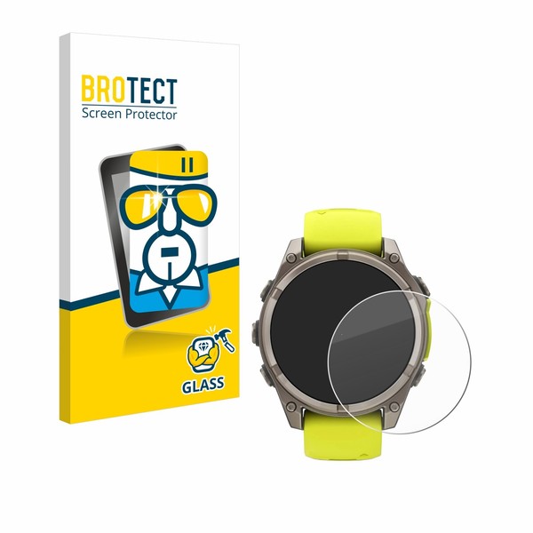 Schutzglas Panzer FüR Garmin Fenix 8 Solar (47 Mm) 9H Display Echt Glas-image