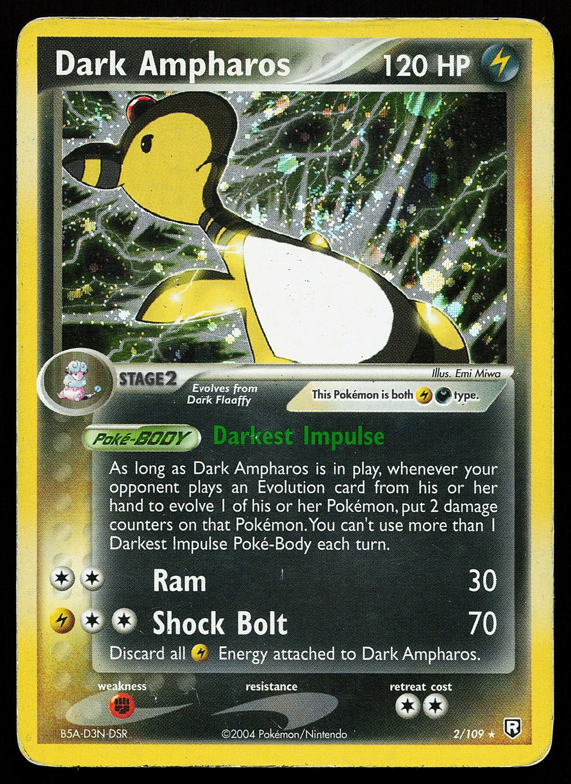 Dark Ampharos 2/109 Holo Rare Team Rocket Returns Pokémon Card