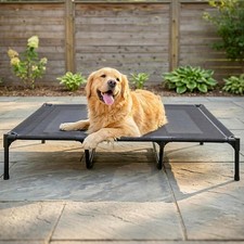 Elevated Dog Bed for Large Dogs 120lb, Breathable Cooling Raised Dog Cot with
