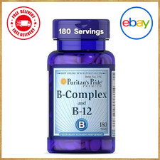 Puritan's Pride Vitamin B-Complex with B-12 180 Count Tablets