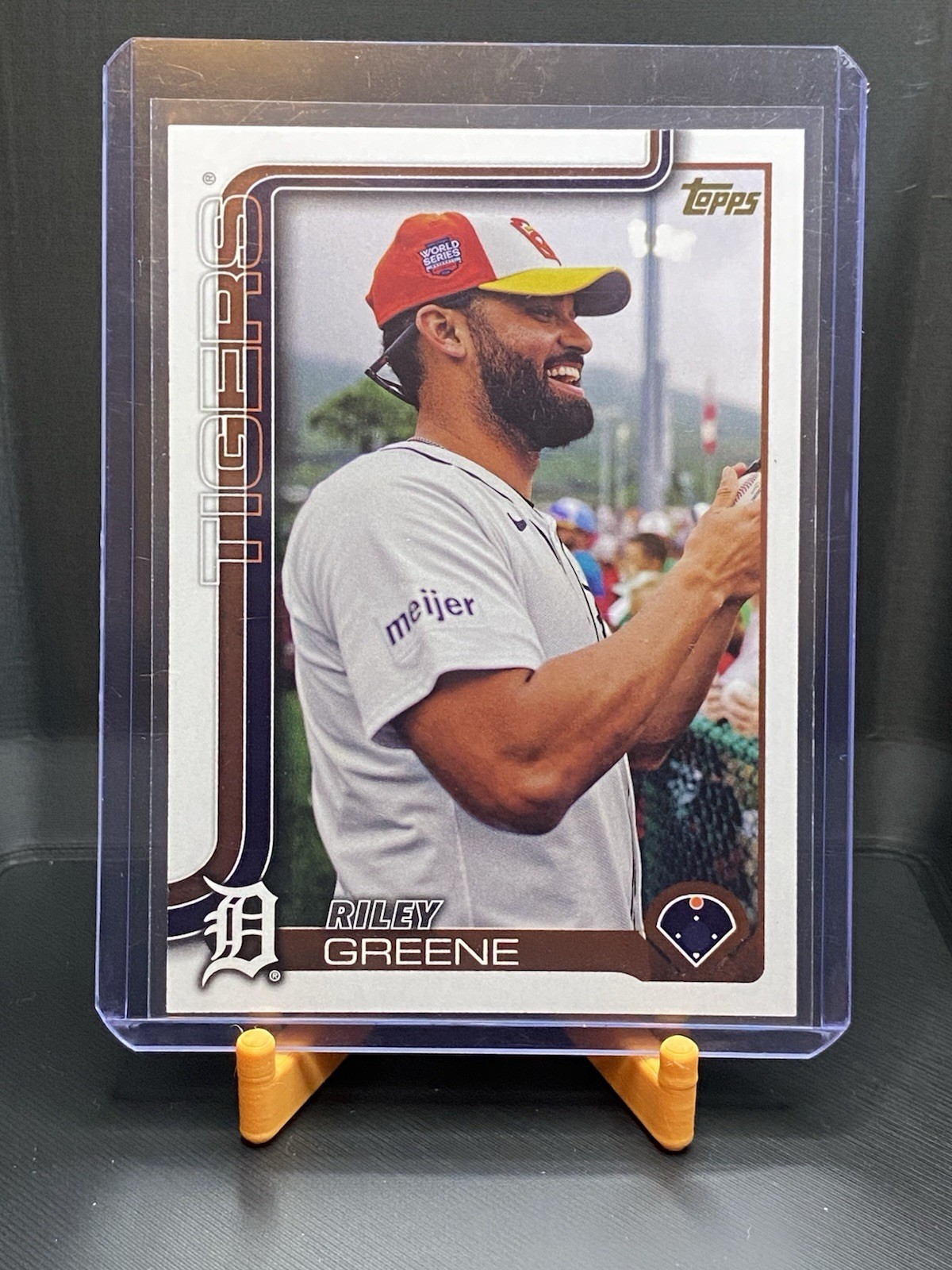2025 Topps Series 1 Riley Greene #332 Golden Mirror Image Variation SSP Tigers