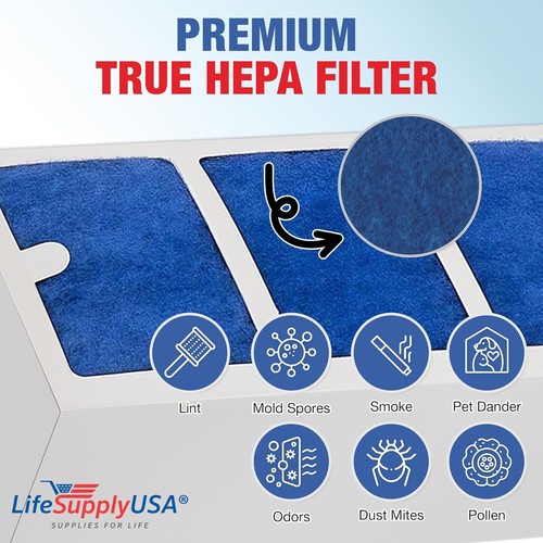 LifeSupplyUSA Air Purifier Enhancement - High Efficiency HEPA Filter, Home... - Picture 4 of 5