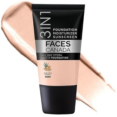FACESCANADA Cream All Day Hydra Matte Foundation - Mini | 3in1 Foundation + Mois