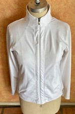 FJ FootJoy Women  s Size Small White Long Sleeve Full Zip Active Golf Jacket