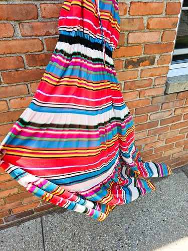 New Max and Cleo Multicolored Striped Boho Maxi Dress-Size Small. - Picture 12 of 20