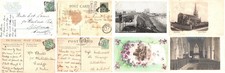 c1904 KE VII Postcard Squared Circle Pontyclun  Glasbury Bude Brentwood
