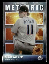 2021 Bowman Platinum #MET-15 Max Meyer Meteoric Card Miami Marlins