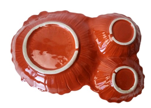 Bandeja para servir girasol de cerámica de colección Santa Anita Ware Calif naranja amarillo 13,5"x10 - Imagen 6 de 9