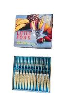 Vintage Stainleless Steel Little Fork Appetizer Set (12pc) (P)