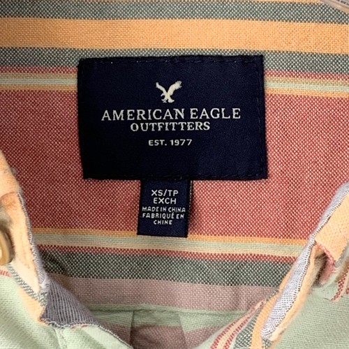 American Eagle Damen Shirt bunte Streifen 100% Baumwolle Gr. XS - Bild 10 von 11