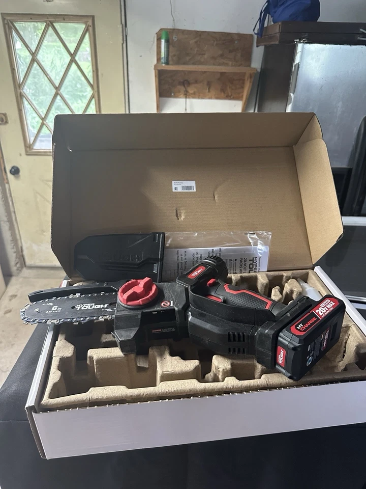 Hyper Tough 20-Volt 6-inch Mini Chainsaw with Battery and Charger, Soft-Grip Han - Image 4 of 4