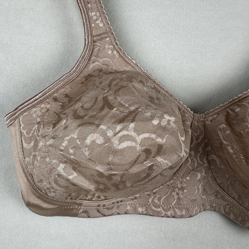 Playtex 4745 Womens 18-Hour Ultimate Lift Support Wireless Bra 40C Beige Satin - Picture 4 of 8