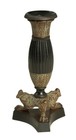 Zeckos 8 Inch Tall Black And Bronze Finish Candlestick