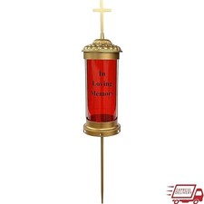 Portacandele da esterno luce veglia cimitero resistente decorazione commemorativa nuovo