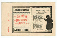GERMANY BANKNOTE 50 MILLION MARK STADT-VOHWINKEL 1923
