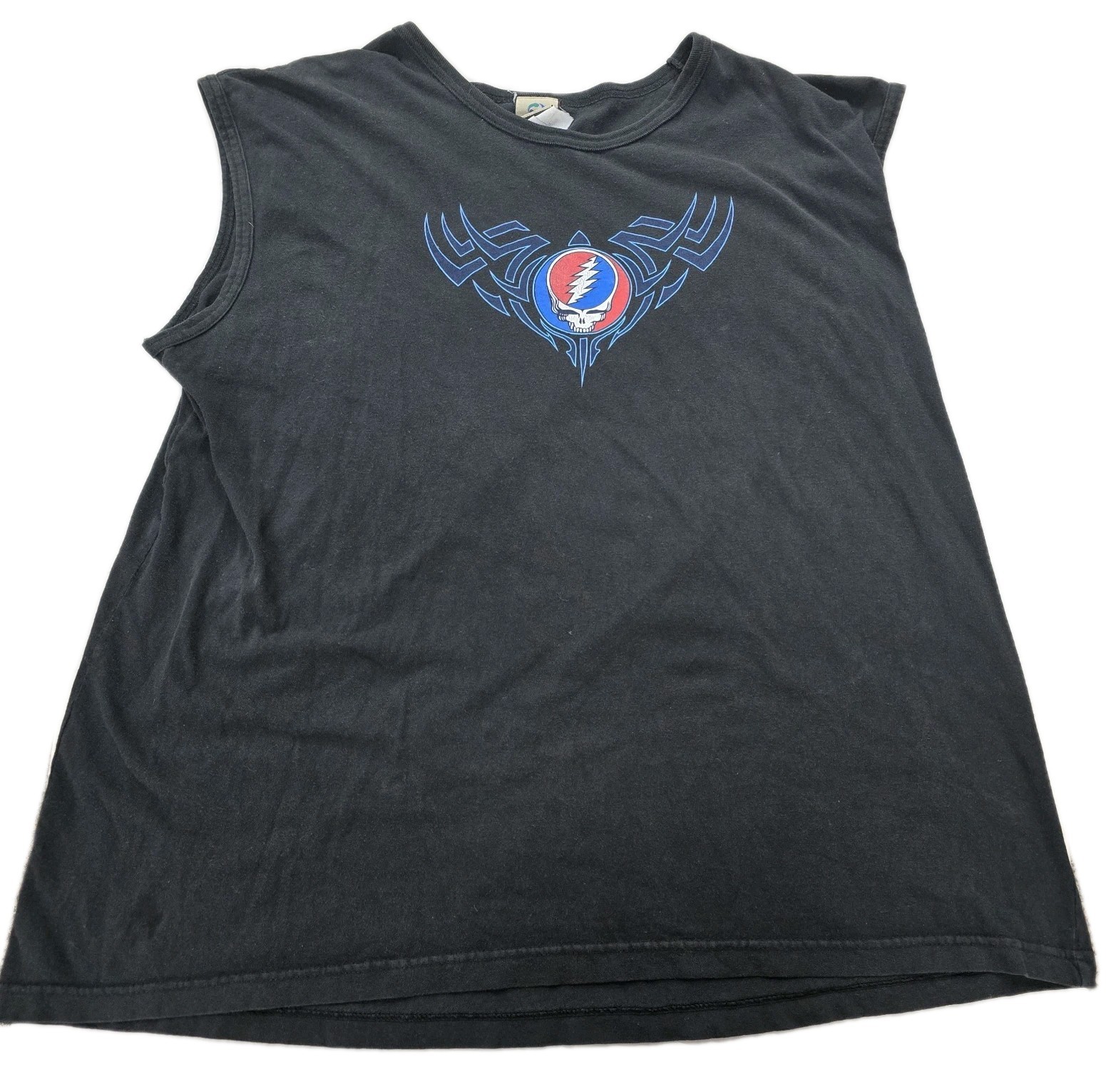 Vintage Y2K Liquid Blue Grateful Dead Tribal Sleeveless Tee 2XL