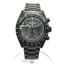 Seiko Prospex Speedtimer SBDL103 Solar Black 45mm Men's Watch Used From Japan