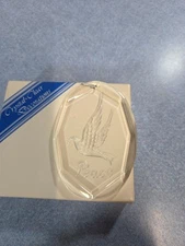 Christmas Surprise Vintage Acrylic Crystal-Clear Decorations Skaters And Sleigh