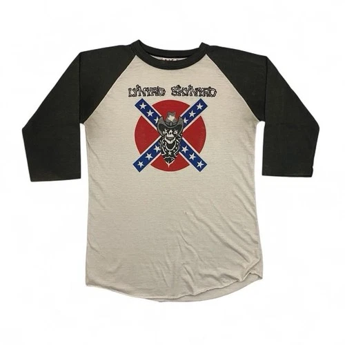 80d Lynyrd Skynyrd Band Concert Tour Raglan T Shirt Adul Vintage vintage concert t-shirt, vintage, single stitch, B+ condition