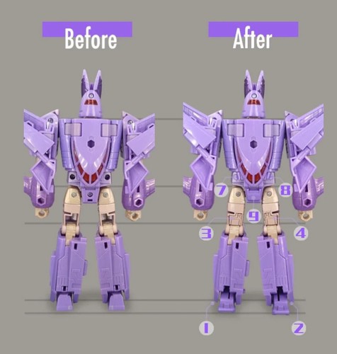 Solo piezas de actualización de pies y relleno de Transformers Kingdom Cyclonus Go Better GX37 - Imagen 7 de 8