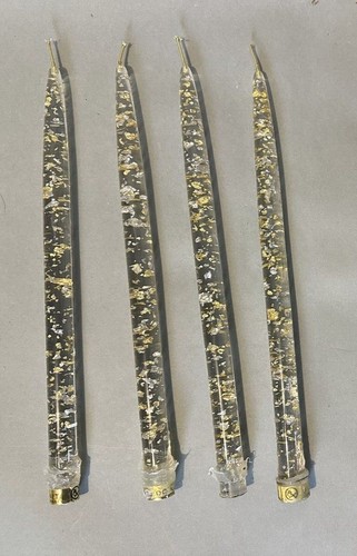 4 Vintage Retro MCM 12" Miller Decorative Candles with Gold & Silver Flecks - Picture 5 of 5