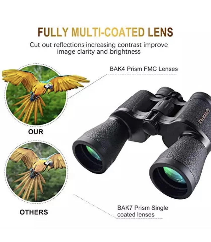 20x50 Roof Prism Binoculars for Adults, High Power HD Professional Binoculars - Image 3 of 4