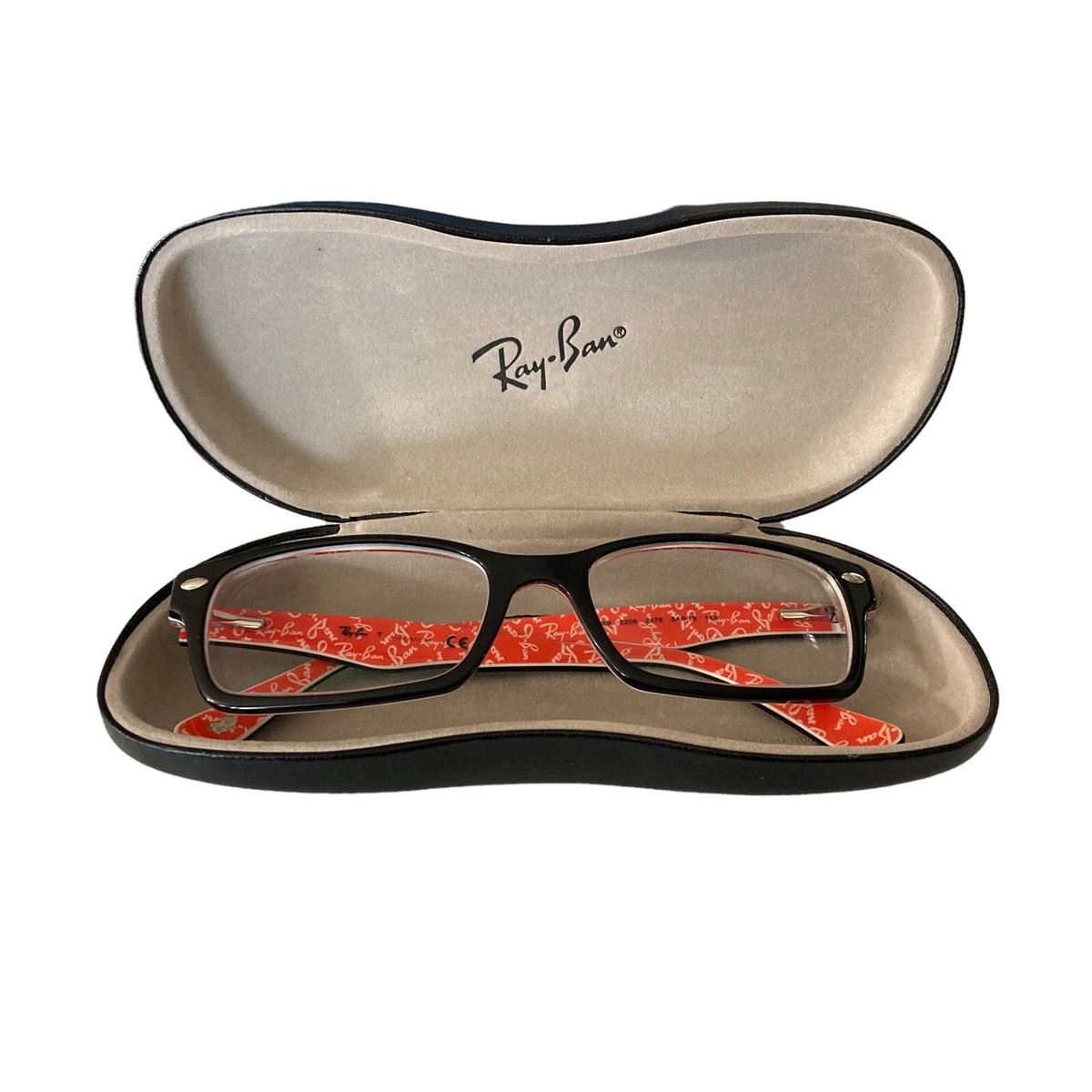 Ray-Ban RB5206 2479 Black and Red Glasses Frames & Case  display picture 2