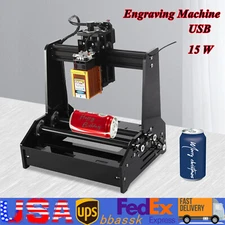 Portable 15W Cylindrical Laser Engraving Machine Desktop Metal Engraver Printing
