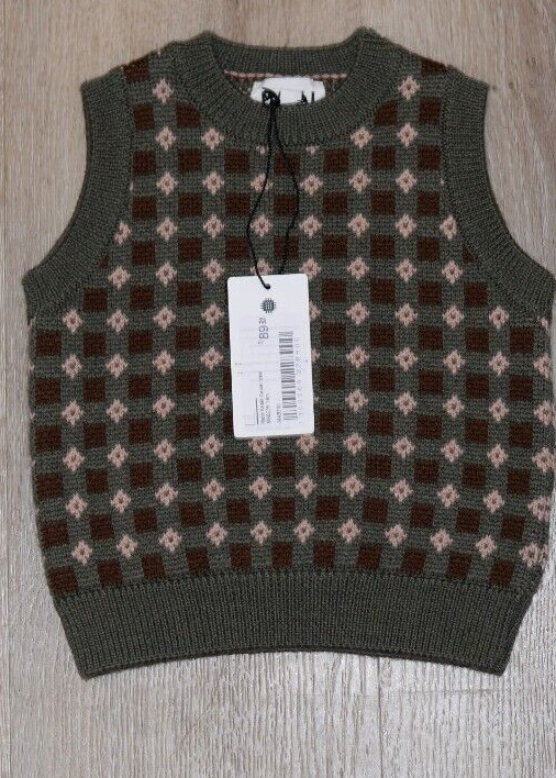 Mabli Baby Khaki Castell Knit Vest Size 18 Months New With Tags | eBay