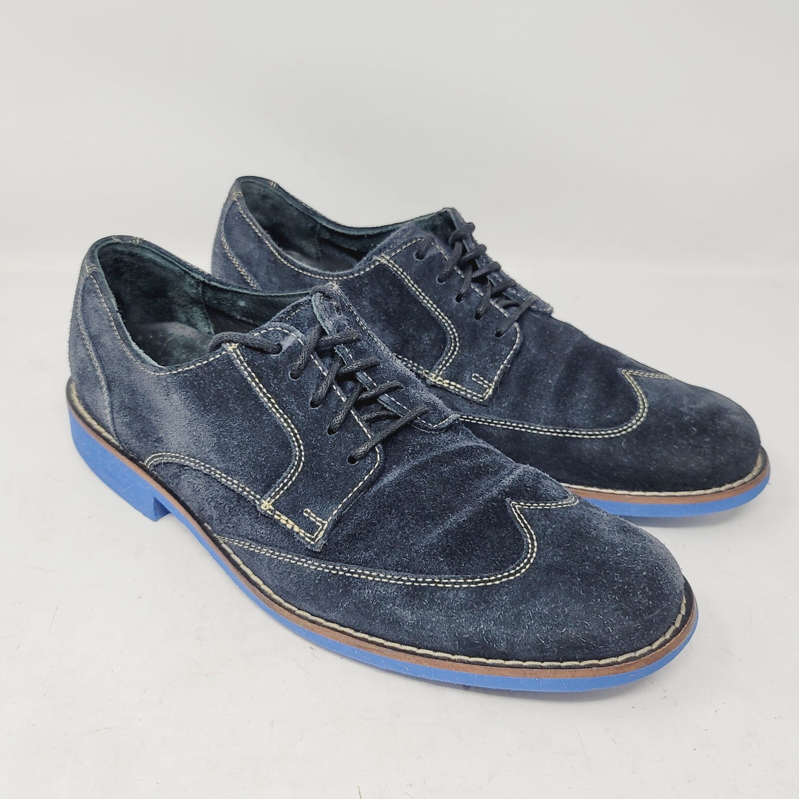 Cole Haan Mens Suede Wingtip Oxfords 