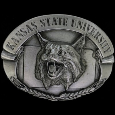 Kansas State K-State Wildcats KSU Basketball Rare Gift NOS Vintage Belt  Buckle