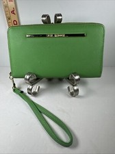 Steve Madden Zip Around Wallet / Wristlet - Cyber Lime Green
