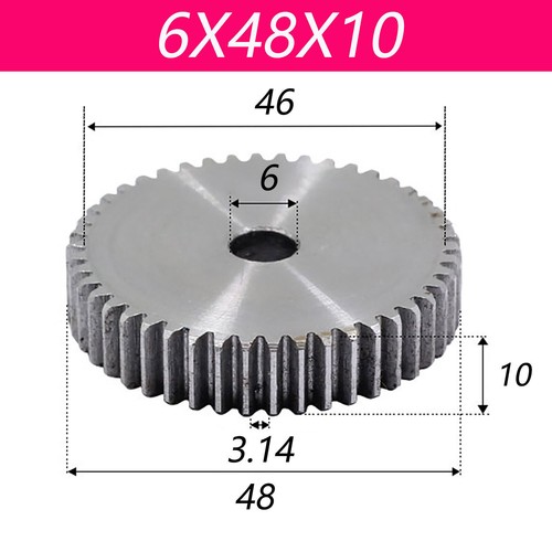 1 Modul Spur Gears Pinion Gear Thick 10mm 8-200 Teeth Dia 18~153mm 45# Steel - Picture 53 of 83