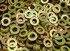 (2,500) Hardened 1/2 Flat Washer F436 SAE Grade 8 - Yellow Zinc Plated BULK