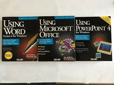 Using Microsoft Office, Using Word, Using Powerpoint 4 (3-book lot)