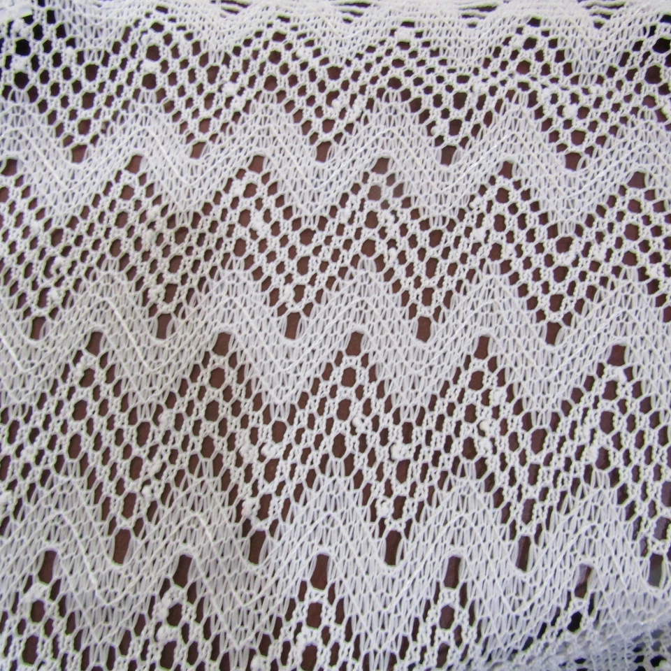 Tela de encaje vintage de ganchillo marfil Foto 2 de 4