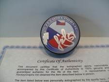 Radim Simek Autographed Signed Czech Republic Puck COA San Jose CLEARANCE PRICE