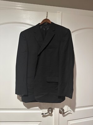 Mens Black Striped Dkny Suit
