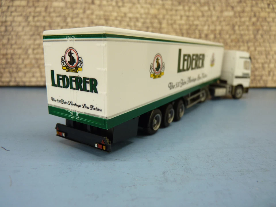 ALBEDO HO 1/87 Camion MERCEDES + REMORQUE BIERE "LEDERER" 02 - Photo 3/4