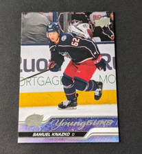 2023-24 Upper Deck Series 2 Hockey #483 Samuel Knazko Young Guns Blue Jackets RC