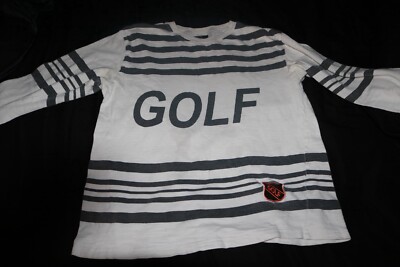 Golf Wang Shirt Mens Medium Black/White Long Sleeve Hockey Jersey