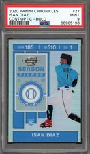 ISAN DIAZ ~ 2020 Panini Chronicles Contenders Optic Holo #27 ~ Graded PSA 9 Mint