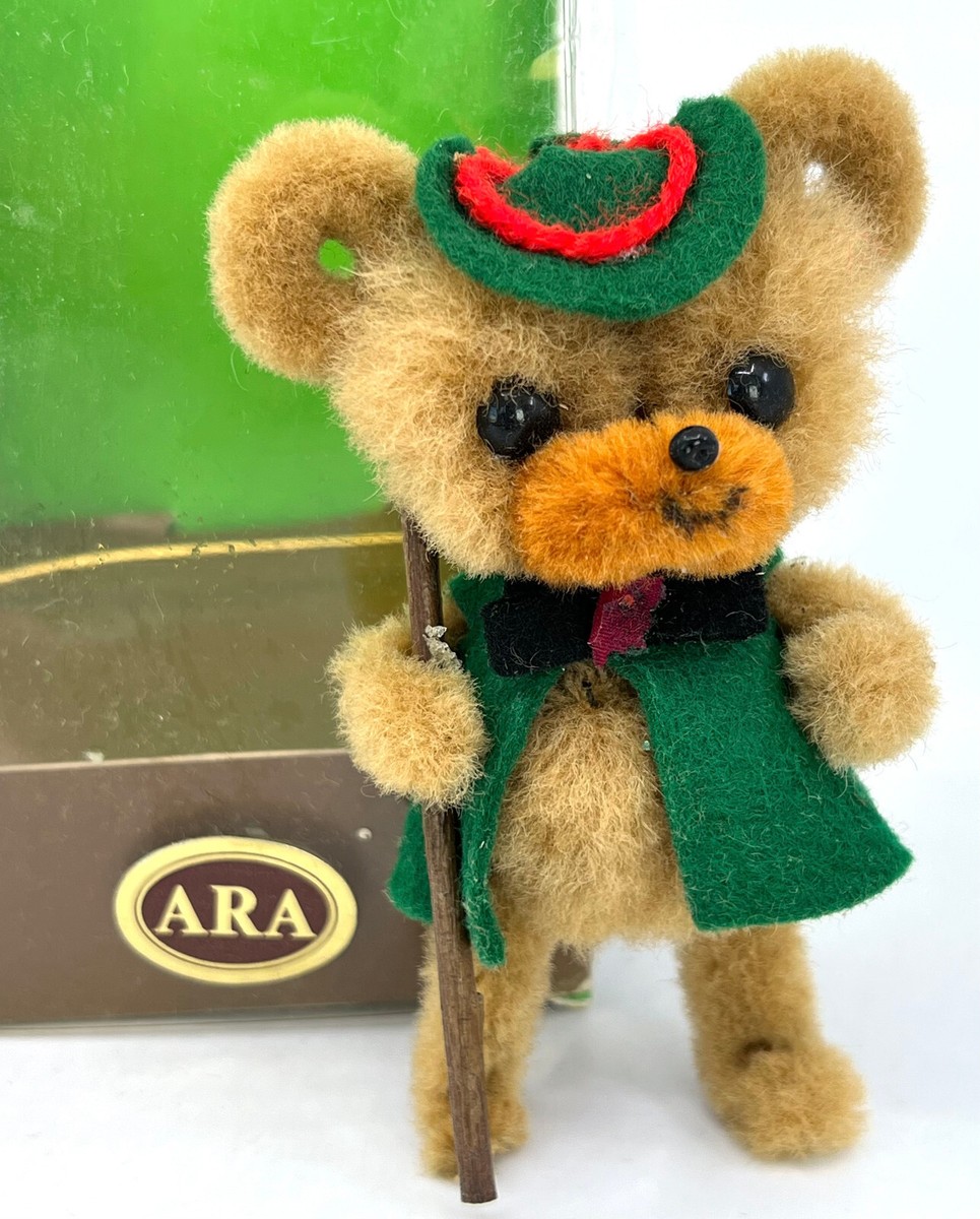 Ara Austria Alpine Hiker Teddy Bear Wool Plush Chenille Stem 4in