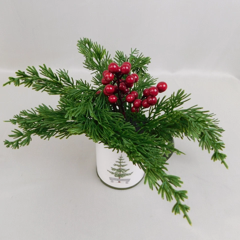 Small Artificial Tabletop Christmas Tree in Merry Christmas Ceramic Mug #C123 - Image 3 of 4
