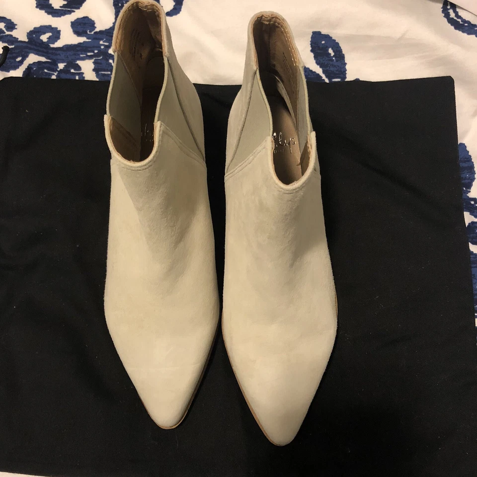 Shellys London Soft Gray Suede Pull On Pointed Boots Sz 6 - Image 3 of 4